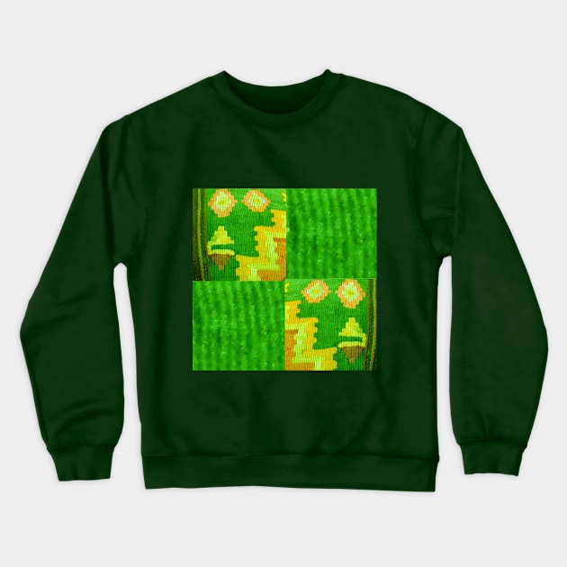 green abstract rug pattern, abstract art, antique rug pattern, minimal art, modern art, carpet pattern, For custom orders please DM me. Crewneck Sweatshirt by Hadigheh-art